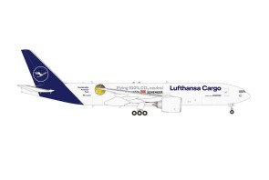 Lufthansa Cargo Boeing 777F D-ALFG "Sustainable Fuel Powered by DB Schenker" Herpa die-cast 562799 scale 1:400