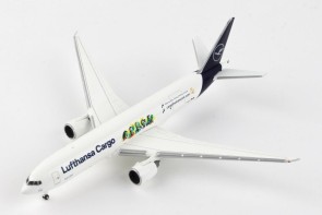 Lufthansa Cargo Boeing 777F D-ALFI "Human Care, Buenos Dias Mexico" Herpa Wings 535755 scale 1:500