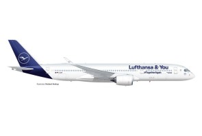 Lufthansa & You Airbus A350-900 D-AIXP TogetherAgain Brunswick Herpa 572026 Herpa Wings Scale 1:200