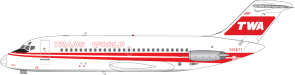 Trans World Airlines Douglas DC-9-15 red arrow delivery scheme Reg: N1070T 400008 V1:400 1:400
