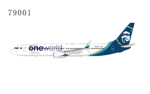 New Mould! Alaska One World Boeing 737-900 N487AS with scimitar winglets die-cast NG Models 79001 scale 1:400