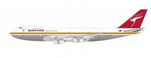 Qantas Boeing 747-238BM VH-ECB Koala Express Polished with stand IF742QF0824P InFlight Scale 1:200 