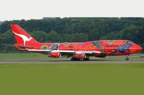 Qantas Boeing 747-400 VH-OJB 'Wunala Dreaming' Die-Cast JC Wings JC2QFA0375 Scale 1:200