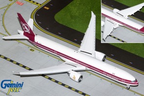 Qatar Airlines 25th Anniversary Retro Boeing 777-300ER With Flaps Extended A7-BAC Gemini200 G2QTR1145F scale 1:200