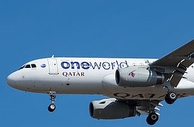 Qatar One Word Airbus A320-200 A7-AHO Panda Models 202243 Scale 1:400