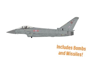 RAF Typhoon FGR4 Mount Pleasant Falkland Islands 2015 with bombs and missiles Hobby Master HA6616bW scale 1:72