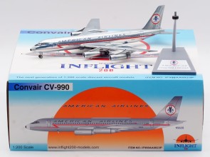 American Airlines CV-990 Polished Lighting Bolt N5608 Inflight Models IF990AA0823P  Scale 1:200