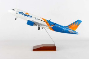 Allegiant Airbus A320 with wood stand and gears Skymarks SKR8329 1:100