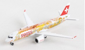 Swiss International Airbus A220-300 (Bombardier CS300) HB-JCA "Fête des Vignerons" 533584 scale 1:500