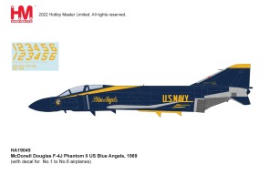 U.S. Blue Angels 1969 With Decals for No. 1 to No. 6  Hobby Master HA19045 Scale 1:72