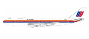 United Airlines Boeing 747-100 N4711UA Saul Bass Livery With Stand InFlight B-741-4711 Scale 1:200 