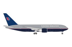 United Airlines Boeing 767-200 N603UA Battleship Grey Livery Herpa Wings 536738 Scale 1:500