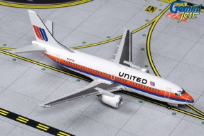 United Airlines Retro Saul Bass Boeing 737-300 Gemini Jets N327UA GJUAL1203 scale 1-400