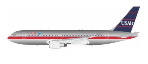 USAir Boeing 767-201ER N648US Polished with stand B-Models InFlight B-762-1123P Scale 1:200