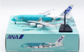 All Nippon Airbus A380-8 Green Turtle JA382A W Magnet detachable gear Aviation400 WB4032 Scale 1:400