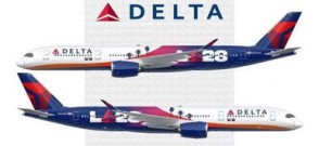 Delta Air Lines Airbus A350-941 "LA28" N522DZ detachable gear WB4041 Aviation400 Scale 1:400