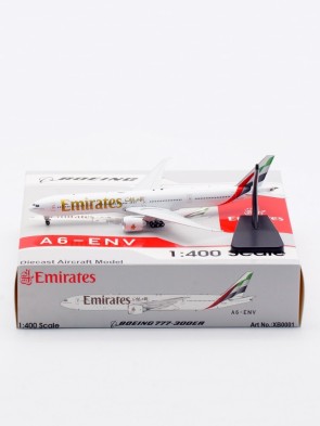 Emirates Airways Boeing 777-31HER A6-ENV XB0001 with stand Aviation400 scale 1:400