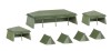 7 Pieces military tent set (assembly kit) 745826 Herpa diorama Scale HO 1:87