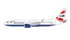 British Airways Boeing 737 MAX 8 Gemini Jets GJBAW1876 scale 1:400