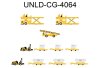 DHL GSE Cargo Loaders, Tows, Dollies and Container set UNLD-CG-4064 by Fantasy Wings Scale 1:400