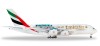 Emirates Airbus A380-800 Real Madrid 2018 A6-EUG Herpa 559508 scale 1:200