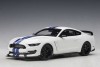 Ford Shelby Mustang GT-350R Oxford White w/Lightning Blue Stripes AUTOart 72931 scale 1:18