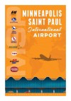 MSP Minneapolis-Saint Paul International Airport Poster Chris Bidlack JA034