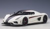 Koenigsegg Regera white with black carbon and red accents 79027 AUTOart scale 1:18