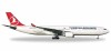 Turkish Airlines Airbus A330-200 TC-JOA Pamukkale Herpa 531443 scale 1:500