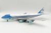 2nd Edition Upgraded USAF Air Force One VC-25A 28000 (Boeing 747-200) Polished Model With Stand and Key Chain InFlight IFVC25A0222P Scale 1:200