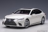 White Lexus LC500h Sonic White Metallic/Crimson & Black Interior AUTOart 78866 scale 1:18