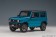 Blue Metallic Suzuki Jimny Sierra JB74 Brisk Blue Metallic with Black Roof AUTOart 78502 Die-Cast Scale 1:18