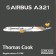 Thomas Cook A321 Sharklets Tail: G-TCDG Phoenix 11100 Scale 1:400