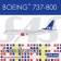 SAS Scandinavian B737-800 Reg# LN-RRW Phoenix 10789 Scale 1:400 